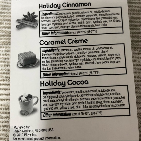 3 pack Chap Sticks holiday cinnamon caramel crème holiday cocoa. 4g each - Picture 2 of 2